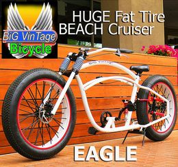 The Eagle Model Fat Tire Beach Cruiser Bicycle