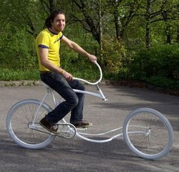 Olli Riding His Forkless Cruiser